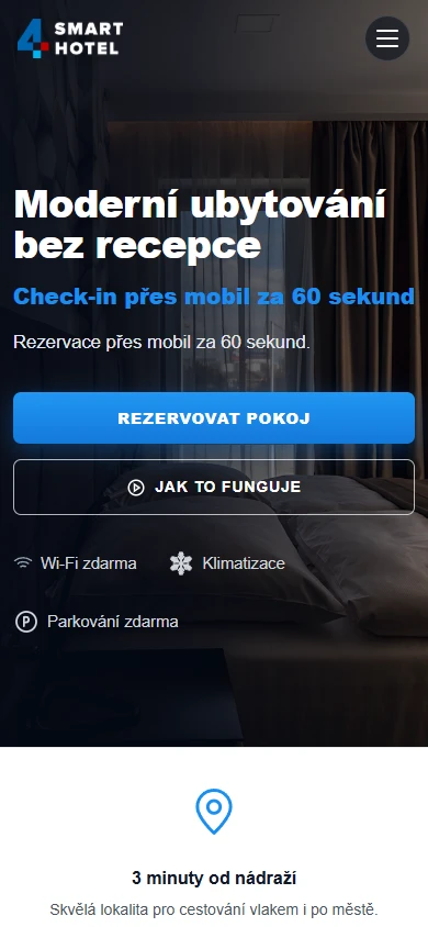 4 SMART HOTEL zobrazenie na telefóne